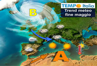 Anticiclone e meteo d'estate insidiati da pericolosi vortici temporaleschi tipici d'inizio stagione Anticiclone e meteo d'estate insidiati da pericolosi vortici temporaleschi tipici d'inizio stagione