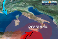 Breve ma intensa fiammata africana al Sud, picchi di oltre +28°C in Sicilia Breve ma intensa fiammata africana al Sud, picchi di oltre +28°C in Sicilia