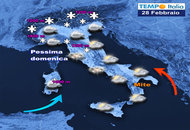 Maltempo si protrarrà sino ai primi di marzo, poi ancora prospettive meteo perturbate a tratti invernale Maltempo si protrarrà sino ai primi di marzo, poi ancora prospettive meteo perturbate a tratti invernale