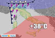 Lunedì dal meteo tempestoso, e sul Nord Italia nubifragi. Sferzata di Neve in Europa Lunedì dal meteo tempestoso, e sul Nord Italia nubifragi. Sferzata di Neve in Europa