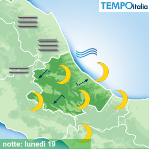 Mappa notte per la giornata del 2026-10-19