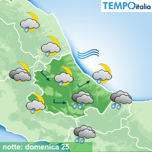 Mappa notte per la giornata del 2026-10-25