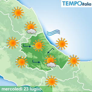 Mappa Giornaliera per la giornata di mercoledì 16 marzo