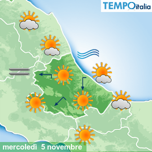 Mappa Giornaliera per la giornata di mercoledì 16 marzo