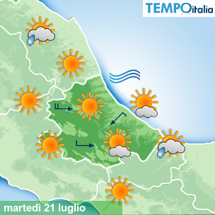Mappa Giornaliera per la giornata di mercoledì 16 marzo
