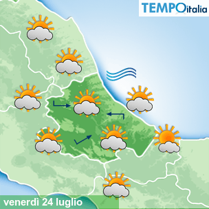 Mappa Giornaliera per la giornata di mercoledì 16 marzo