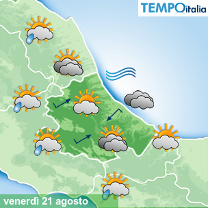 Mappa Giornaliera per la giornata di mercoledì 16 marzo