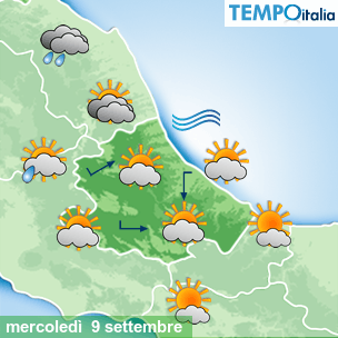 Mappa Giornaliera per la giornata di mercoledì 16 marzo