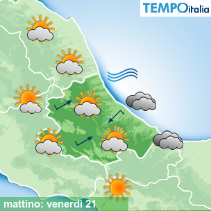 Mappa mattino per la giornata del 2026-08-21