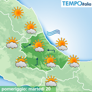 Mappa pomeriggio per la giornata del 2026-10-20
