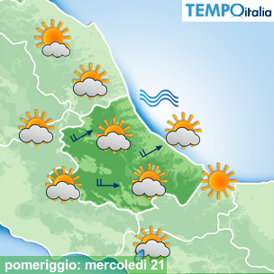 Mappa pomeriggio per la giornata del 2026-10-21