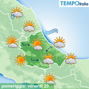 Mappa pomeriggio per la giornata del 2026-10-23