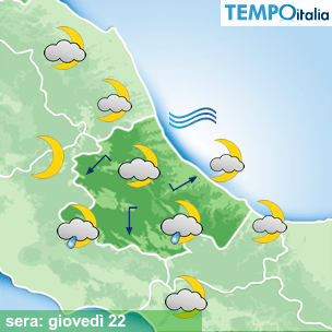 Mappa sera per la giornata del 2026-10-22