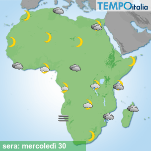 Mappa sera per la giornata del 2024-10-30