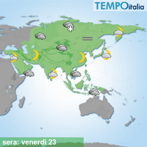 Mappa sera per la giornata del 2026-10-23