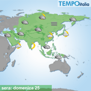 Mappa sera per la giornata del 2026-10-25