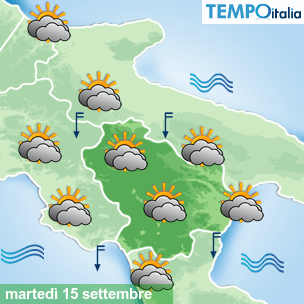 Mappa Giornaliera per la giornata di mercoledì 16 marzo