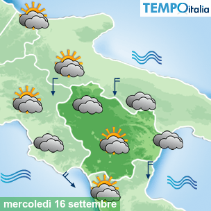 Mappa Giornaliera per la giornata di mercoledì 16 marzo