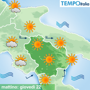 Mappa mattino per la giornata del 2026-10-22