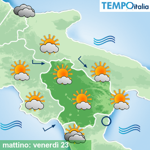 Mappa mattino per la giornata del 2026-10-23