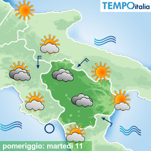 Mappa pomeriggio per la giornata del 2026-08-11