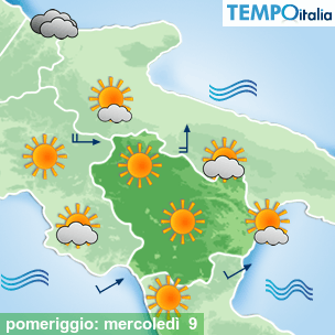 Mappa pomeriggio per la giornata del 2026-09-09
