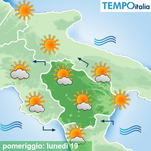 Mappa pomeriggio per la giornata del 2026-10-19