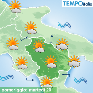Mappa pomeriggio per la giornata del 2026-10-20