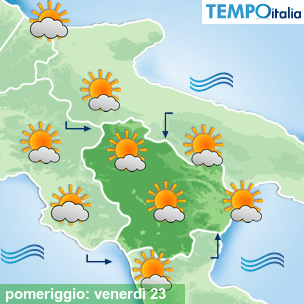 Mappa pomeriggio per la giornata del 2026-10-23