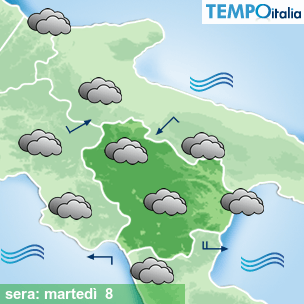 Mappa sera per la giornata del 2026-09-08
