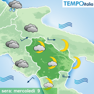 Mappa sera per la giornata del 2026-09-09