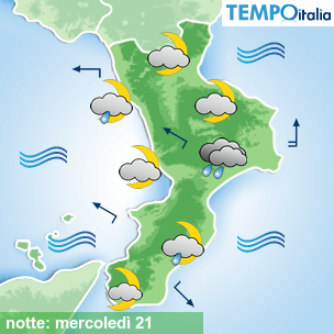 Mappa notte per la giornata del 2026-10-21