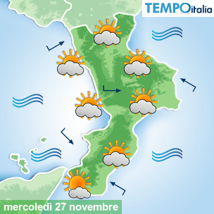 Mappa Giornaliera per la giornata di mercoledì 16 marzo