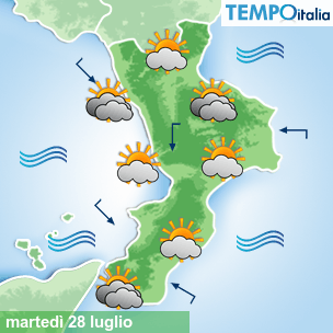 Mappa Giornaliera per la giornata di mercoledì 16 marzo