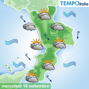 Mappa Giornaliera per la giornata di mercoledì 16 marzo