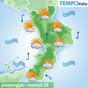 Mappa pomeriggio per la giornata del 2026-10-20
