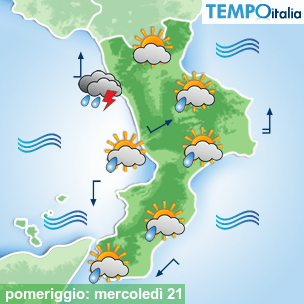 Mappa pomeriggio per la giornata del 2026-10-21