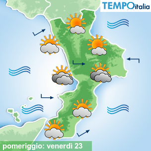 Mappa pomeriggio per la giornata del 2026-10-23