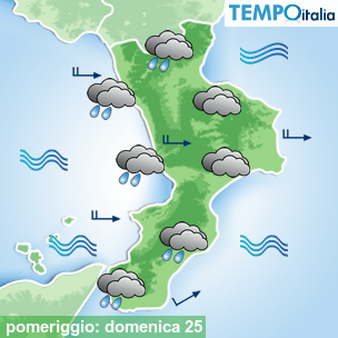 Mappa pomeriggio per la giornata del 2026-10-25