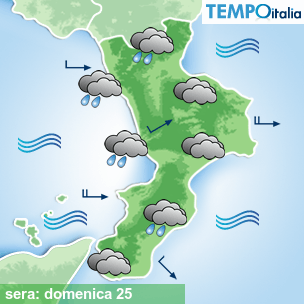 Mappa sera per la giornata del 2026-10-25
