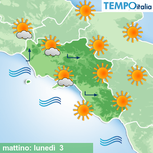Mappa mattino per la giornata del 2026-08-03