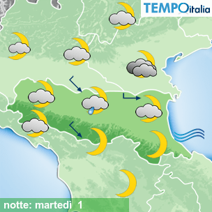 Mappa notte per la giornata del 2025-07-01