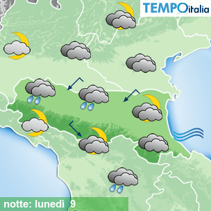 Mappa notte per la giornata del 2026-02-09