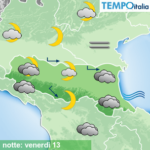 Mappa notte per la giornata del 2026-02-13