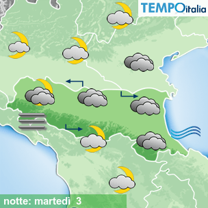 Mappa notte per la giornata del 2026-03-03
