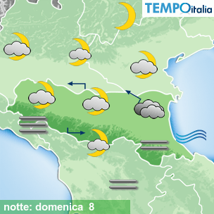 Mappa notte per la giornata del 2026-03-08