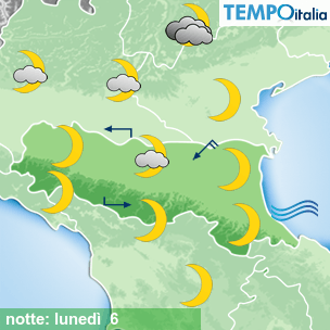 Mappa notte per la giornata del 2026-07-06