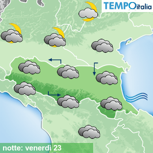 Mappa notte per la giornata del 2026-10-23