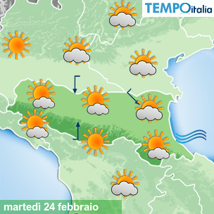 Mappa Giornaliera per la giornata di mercoledì 16 marzo