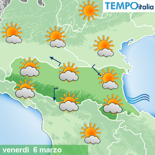 Mappa Giornaliera per la giornata di mercoledì 16 marzo